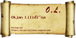 Okjan Liliána névjegykártya